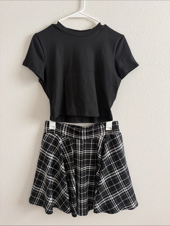 Djt Dresses & Skirts - Black & Plaid Skort Set